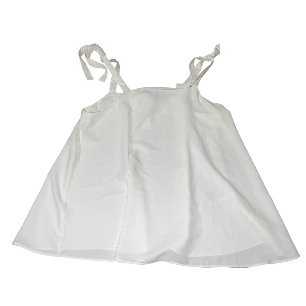 BANANA REPUBLIC Women's Size XS Tie-Strap Silky Top in New Off White ***READ***